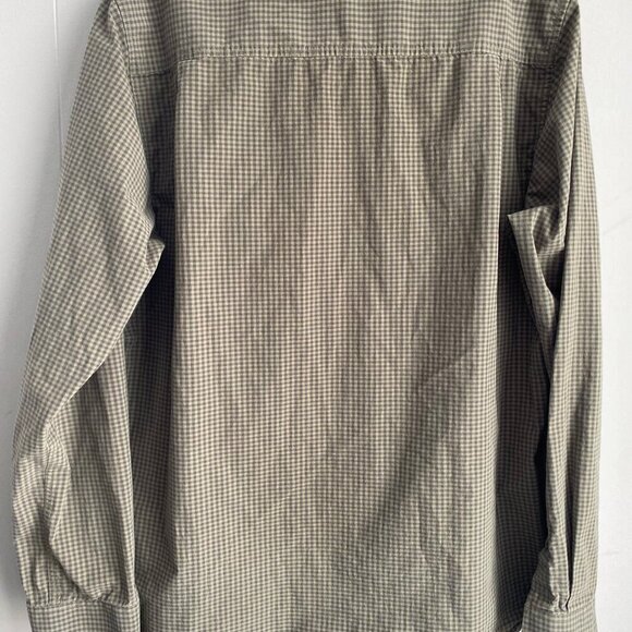 Nixon Green Checkered Plaid Long Sleeve Button Down Casual Skateboard Mens Large - Picture 2 of 5